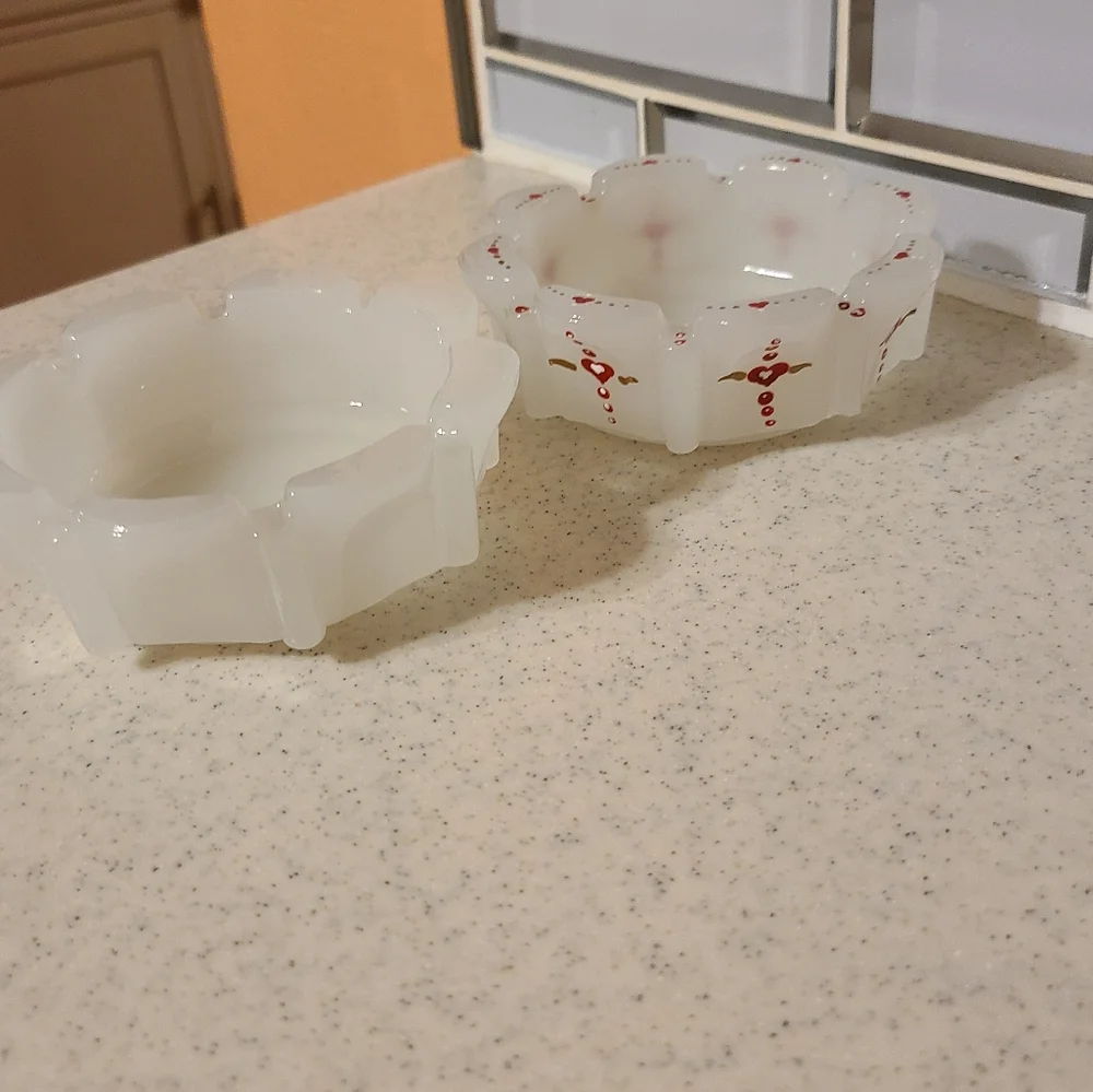 Two Retro Glass Ashtrays for sale